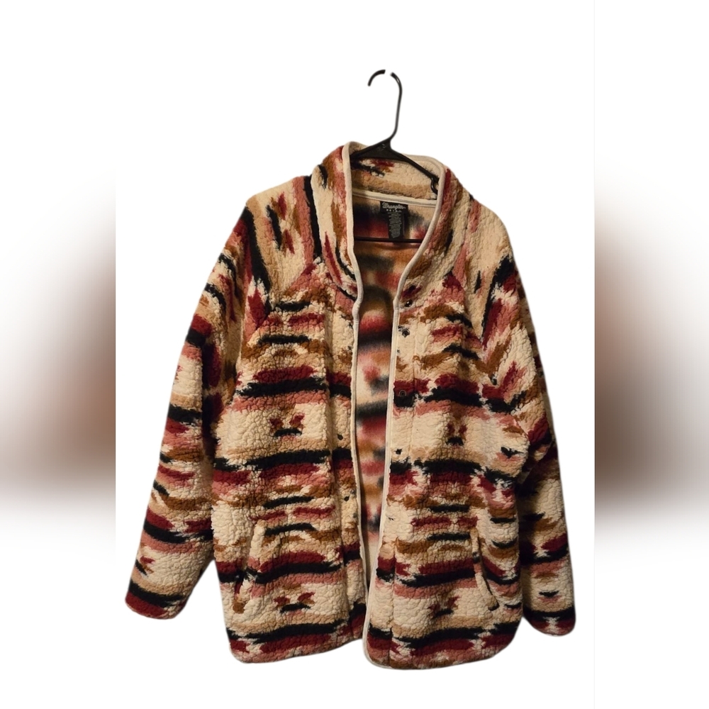 WRANGLER Womens Retro -xxl Cozy Multicolor Patterned Women's Sweater